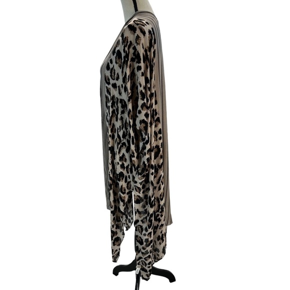 Modena Leopard Print Pool Beach Swim Coverup - Brown Tan Black - One Size - Picture 4 of 6